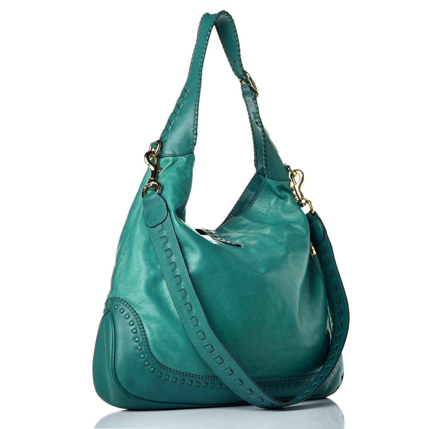 Gucci Calfskin Large New Jackie Hobo Green 4 of 11