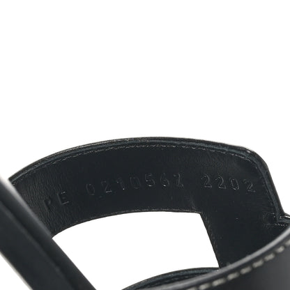 Hermes Box Calfskin Oran Sandals 37 Black 7 of 10