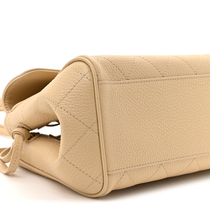 Chanel Grained Calfskin Stitched Urban Essentials Small Shopping Bag Beige 10 of 10