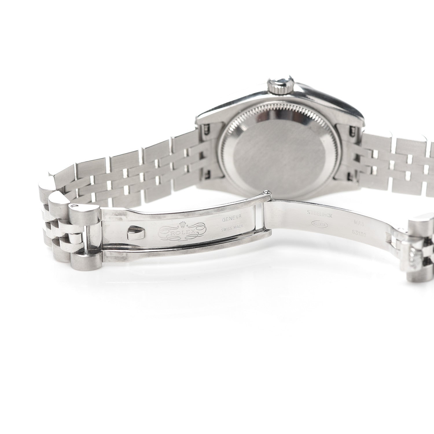 Rolex Stainless Steel 18K White Gold 26mm Oyster Perpetual Datejust Watch Blue Roman 179174 5 of 5