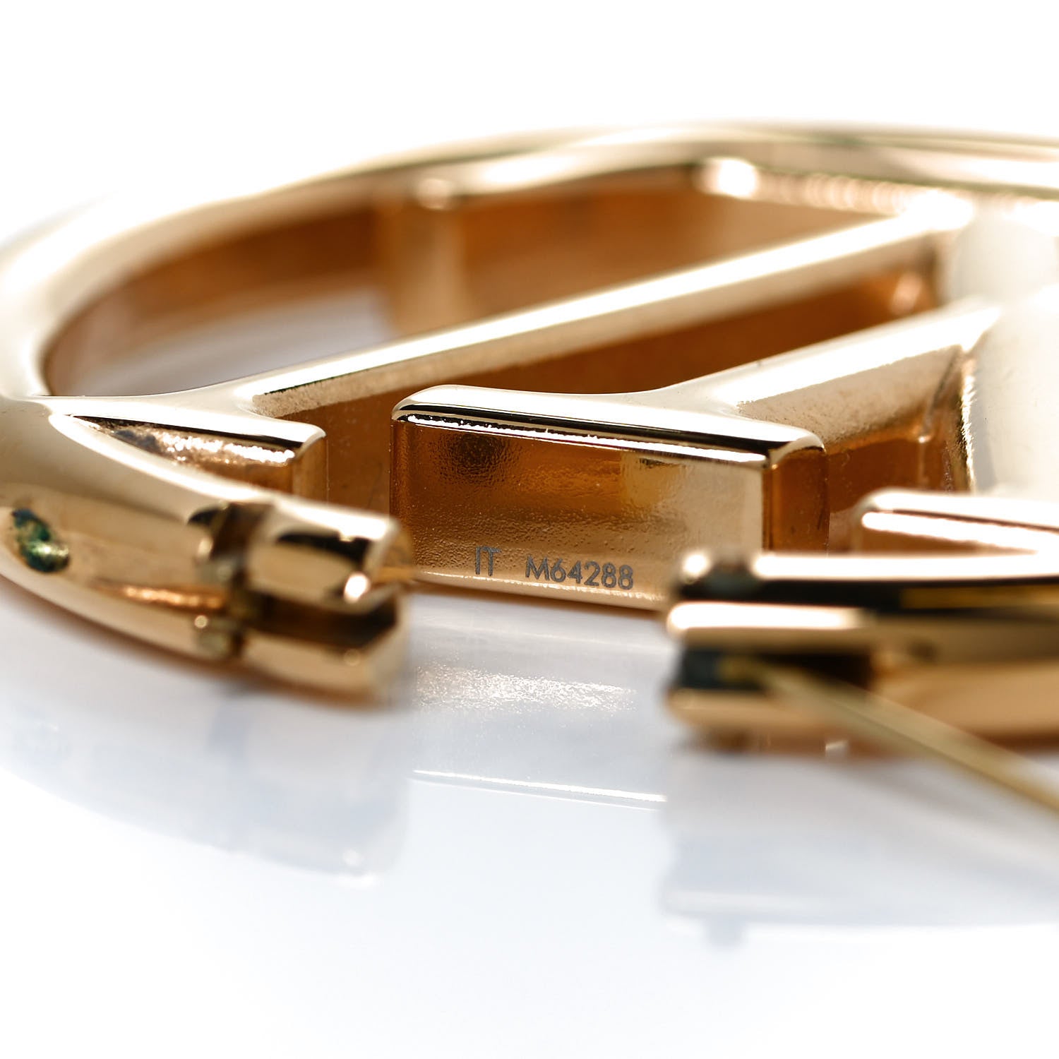 Louis Vuitton Metal Louise Hoop Earrings Gold 5 of 6