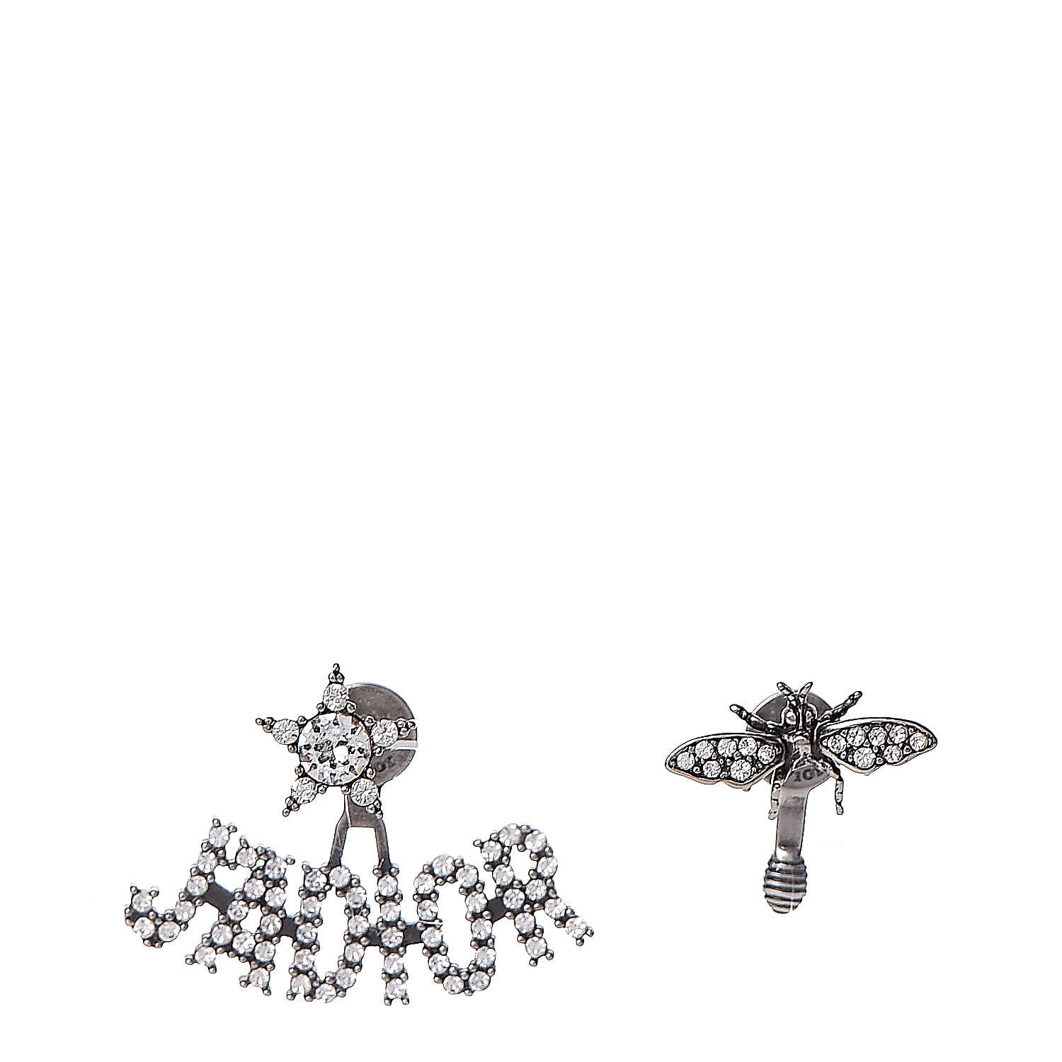 Christian Dior Palladium Crystal J'adior Earrings 1 of 4