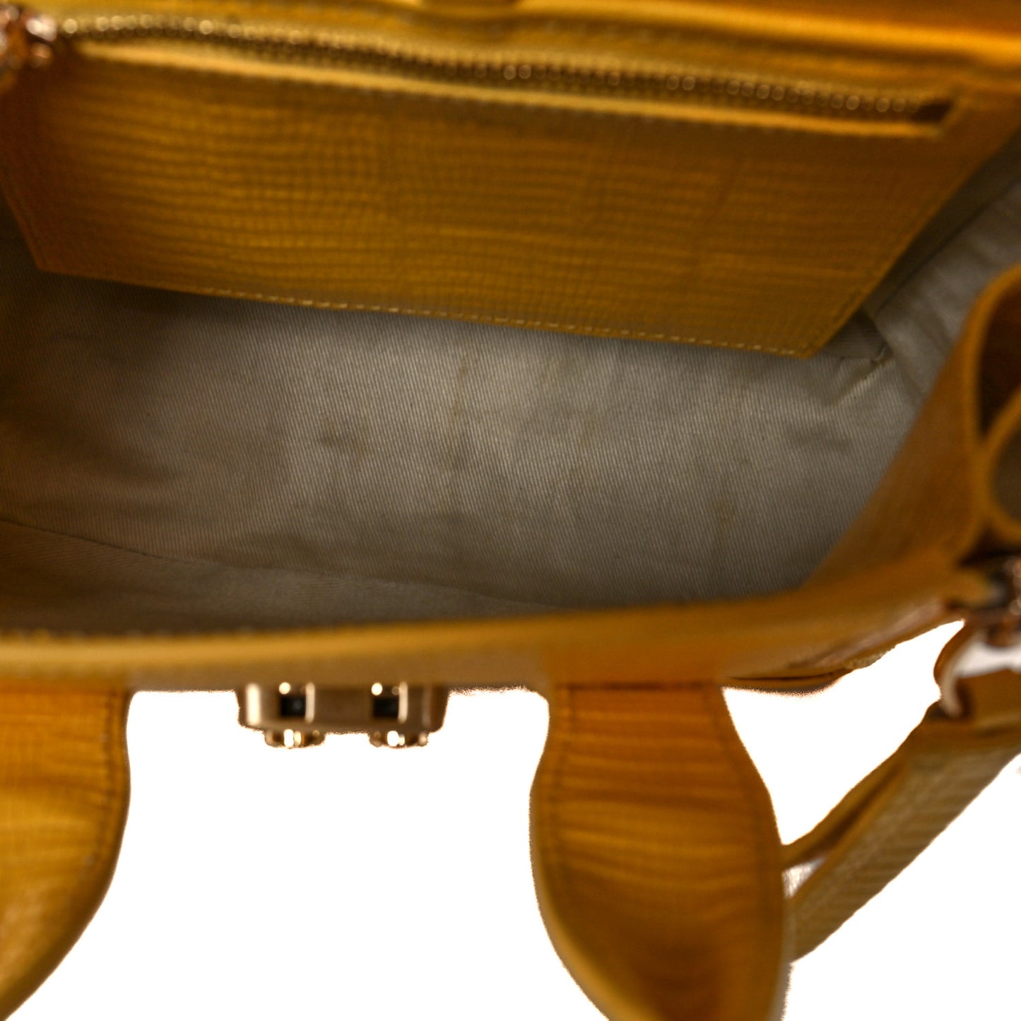 Lizard Embossed Calfskin Mini Pashli Satchel Sunshine