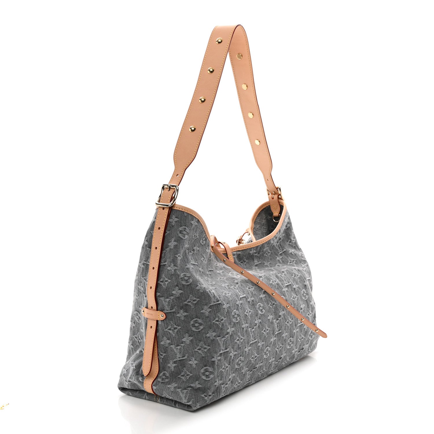 Louis Vuitton Monogram Denim CarryAll MM Washed Grey 4 of 11