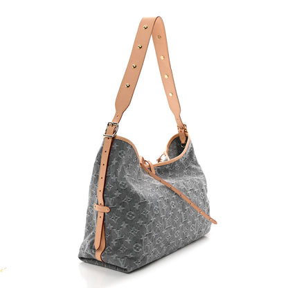 Louis Vuitton Monogram Denim CarryAll MM Washed Grey 4 of 11