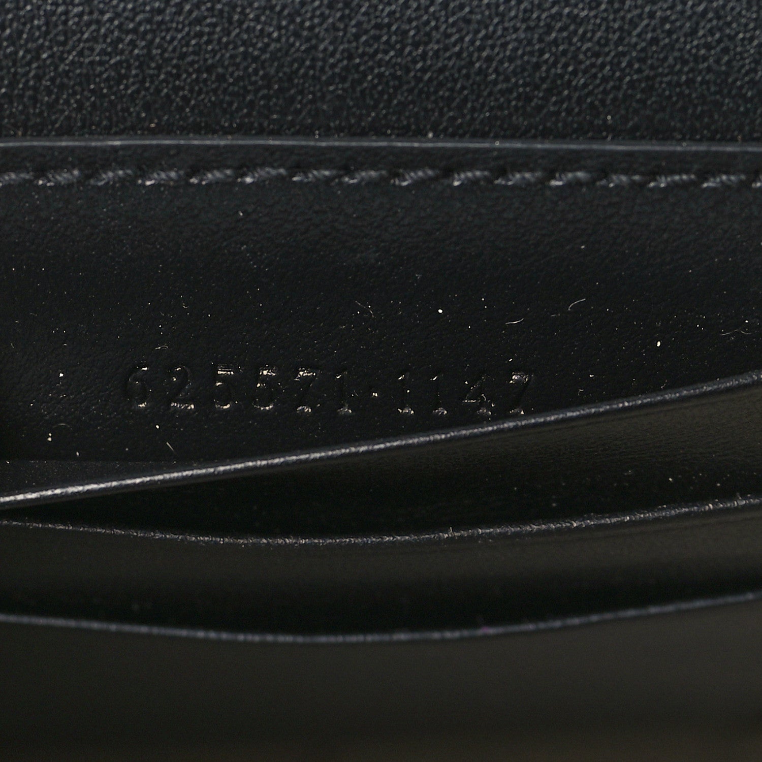 Gucci Calfskin GG Tennis Embossed Mini Crossbody Bag Black 5 of 7