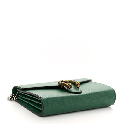 Gucci Calfskin Mini Dionysus Chain Wallet Emerald 4 of 11