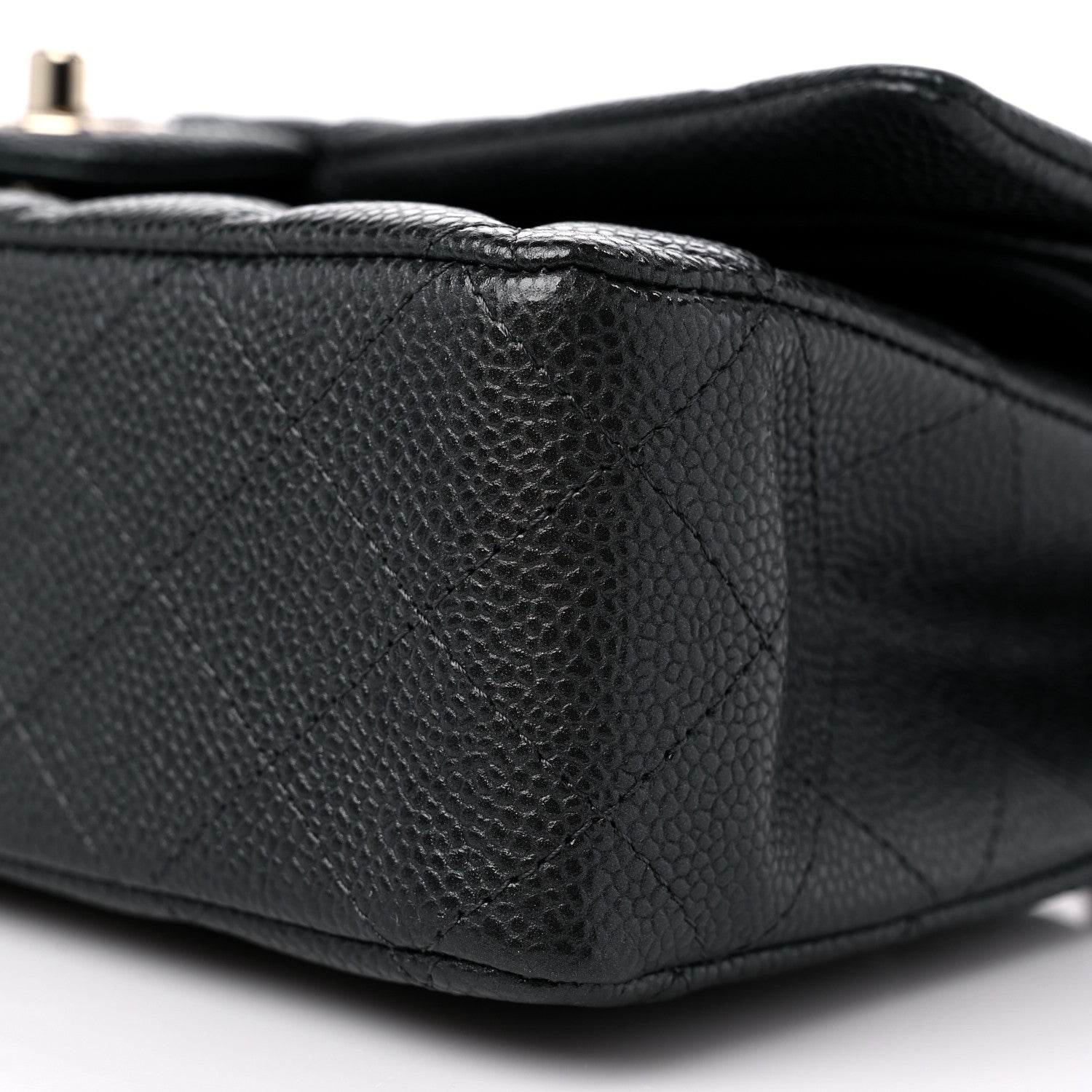 Chanel Metallic Caviar Quilted Medium Double Flap Dark Grey 9 of 9