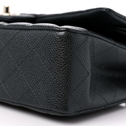 Chanel Metallic Caviar Quilted Medium Double Flap Dark Grey 9 of 9