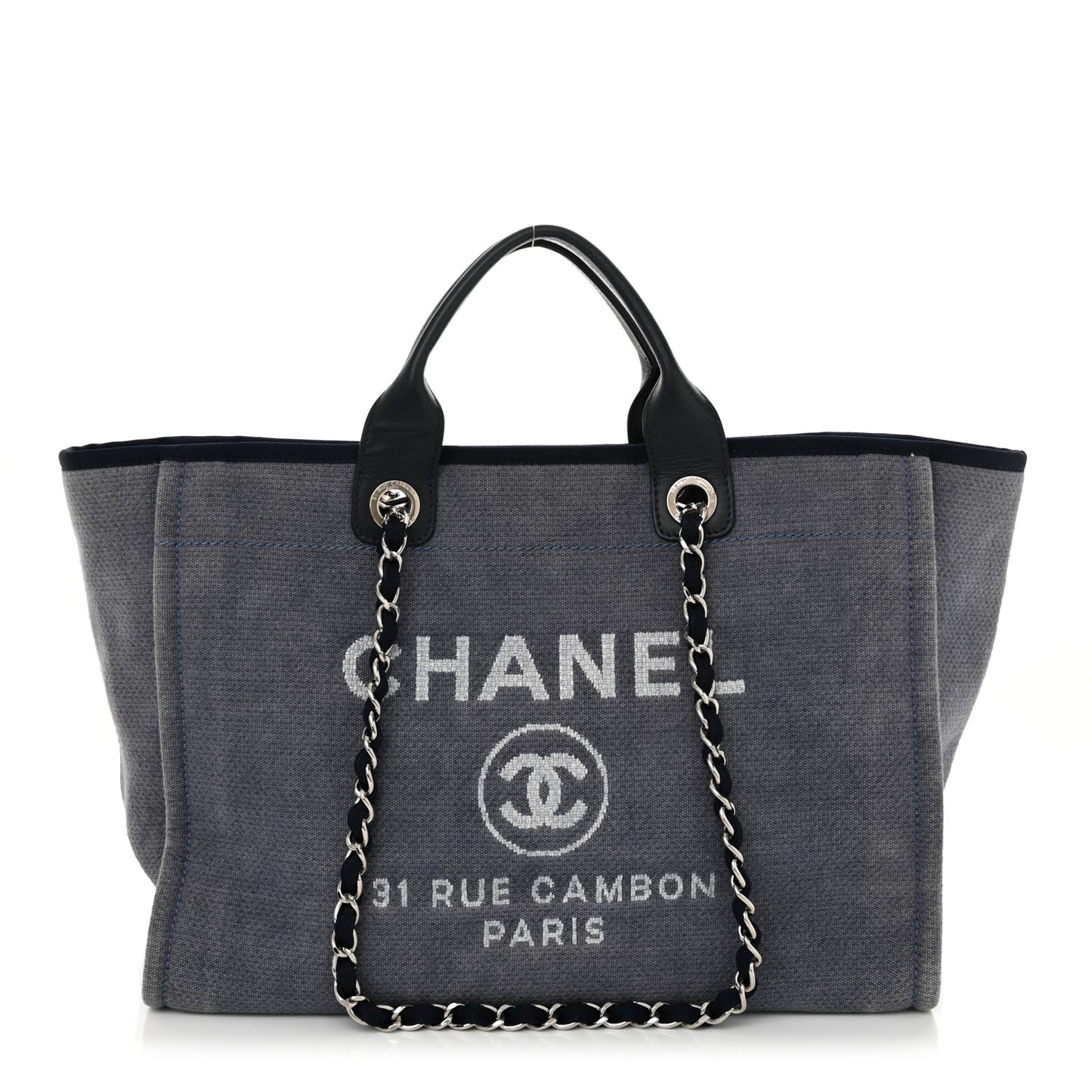 Canvas Deauville Large Tote Denim Blue