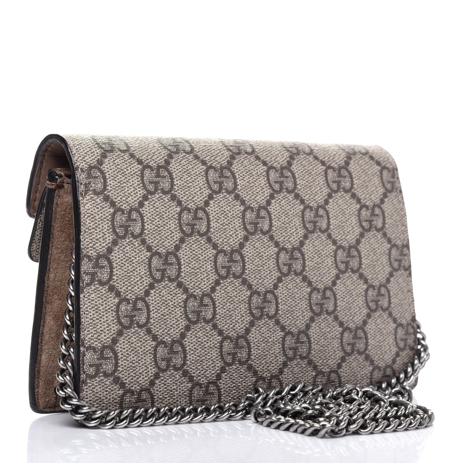 Gucci GG Supreme Monogram Super Mini Dionysus Shoulder Bag Taupe 2 of 16