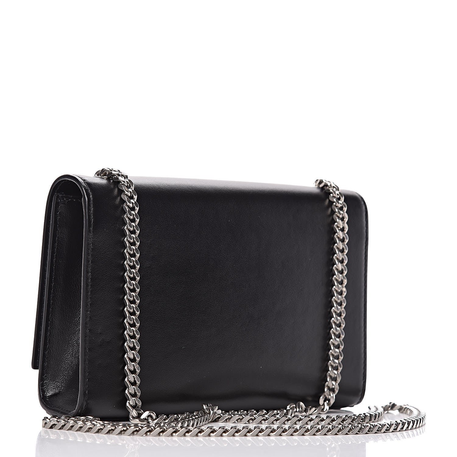 Saint Laurent Smooth Calfskin Heart Studded Small Monogram Kate Satchel Black 3 of 9