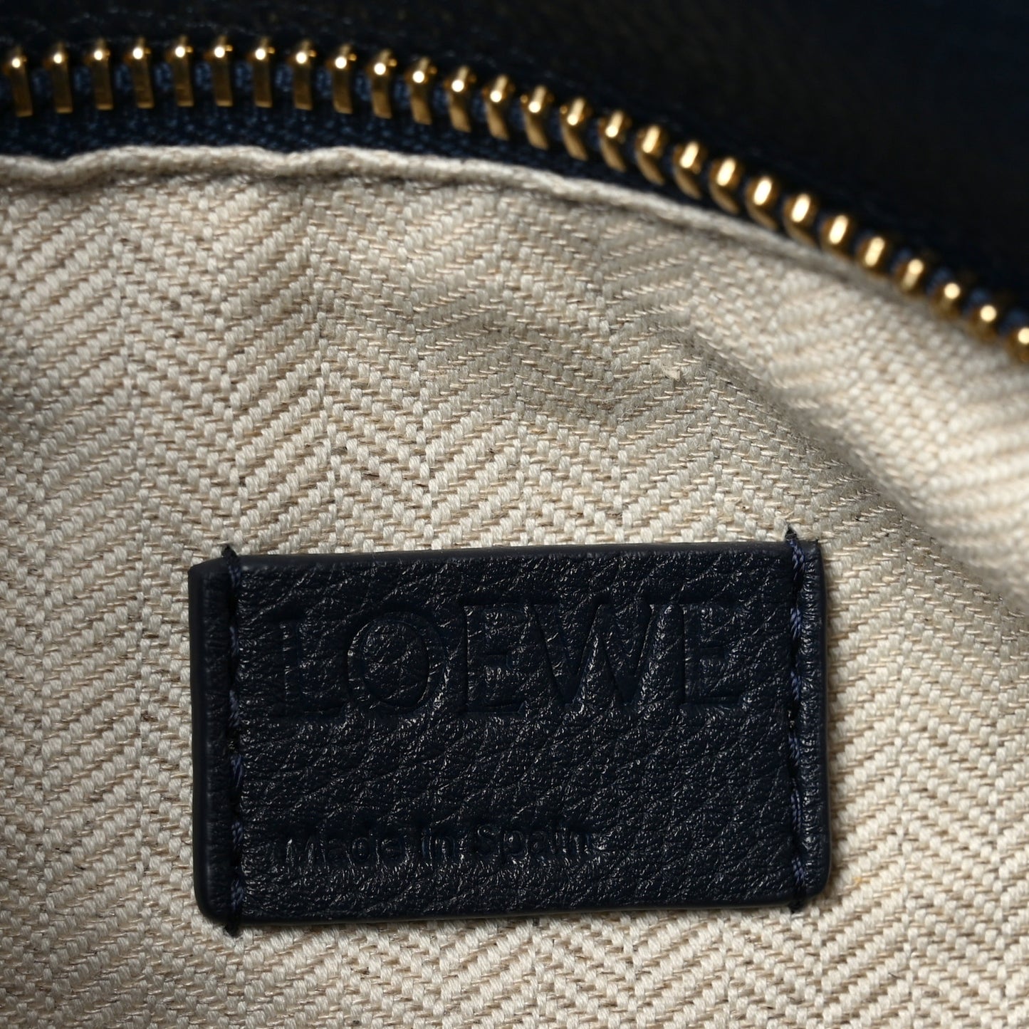 Soft Grained Calfskin Small Puzzle Edge Bag Navy