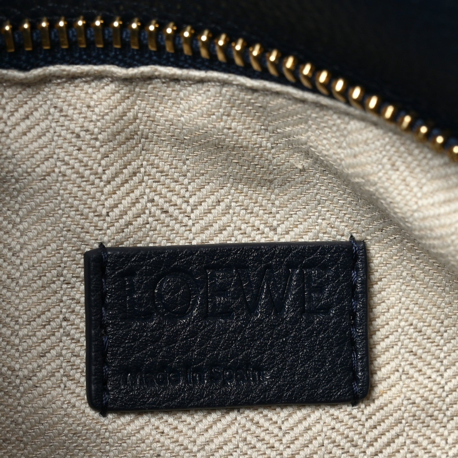 Loewe Soft Grained Calfskin Small Puzzle Edge Bag Navy 6 of 9