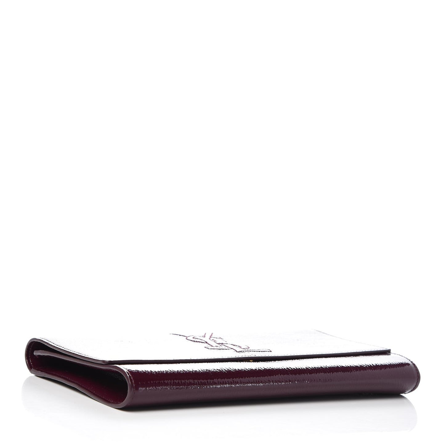 Textured Patent Monogram Large Belle De Jour Clutch Purple