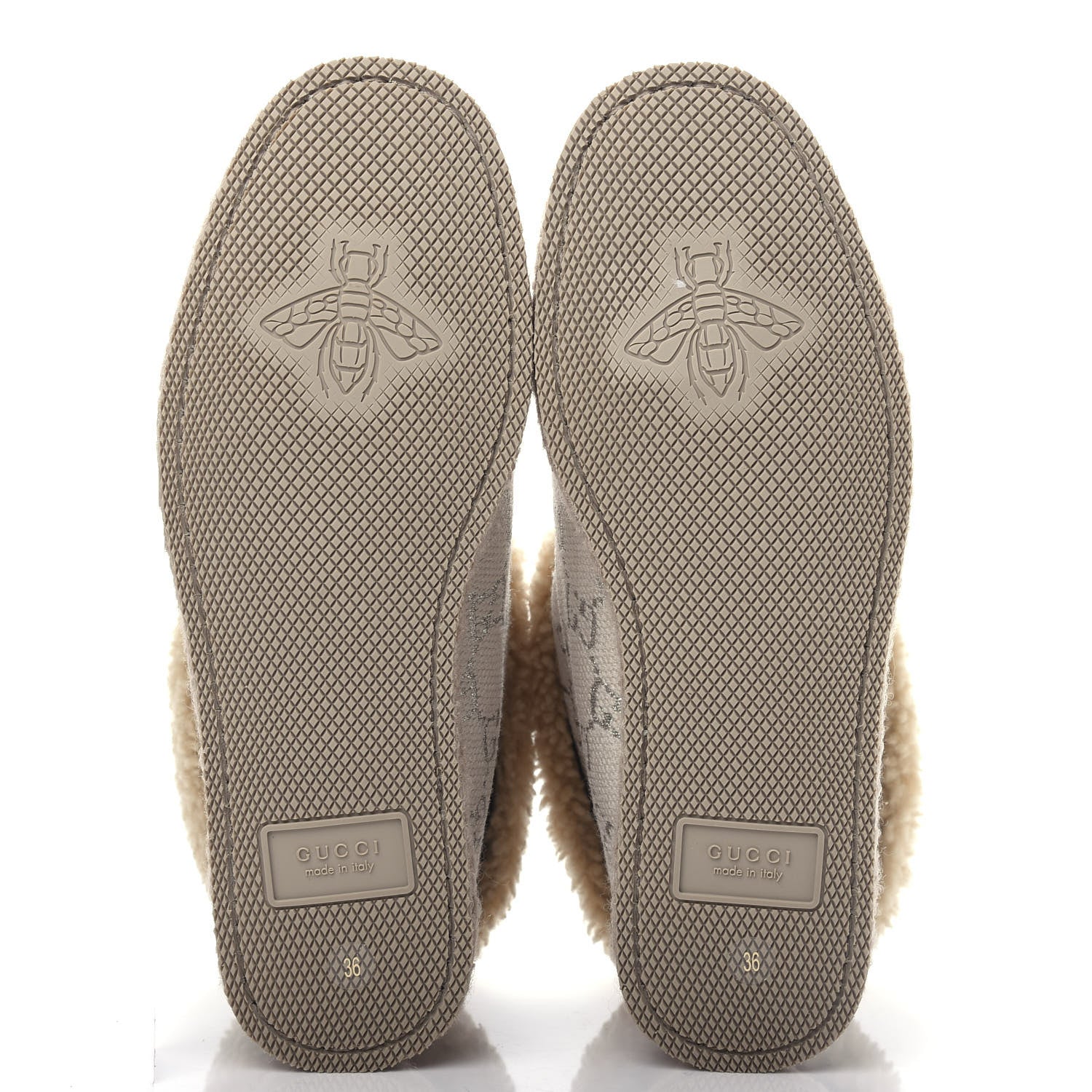 Gucci Canvas Wool Lame GG Monogram Womens Fria Horsebit Ankle Boots 36 Gardenia Silver Butterscotch 6 of 11