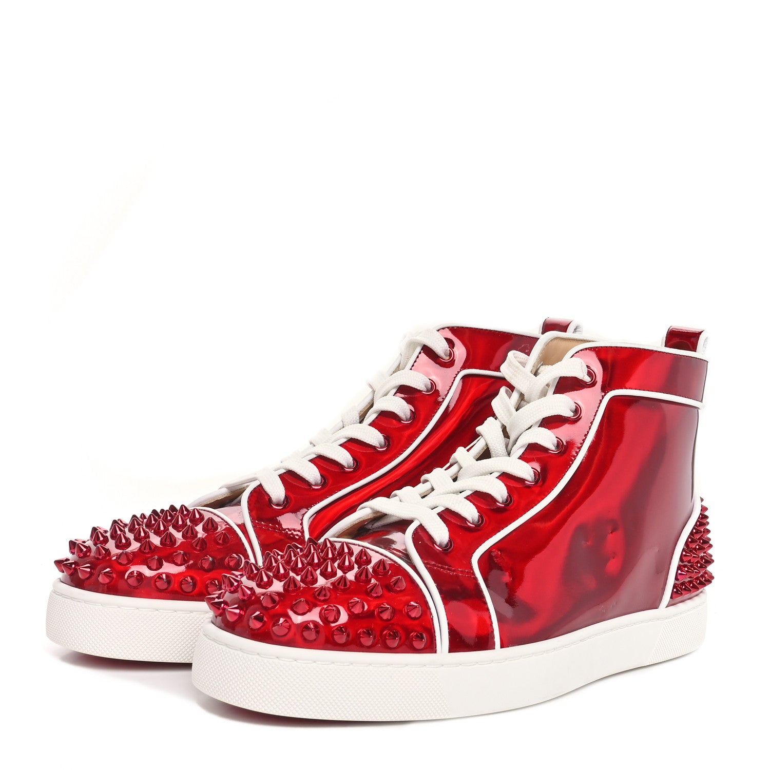 Christian Louboutin Patent Mens Louis Orlato Flat Sneakers 41.5 Red 4 of 11