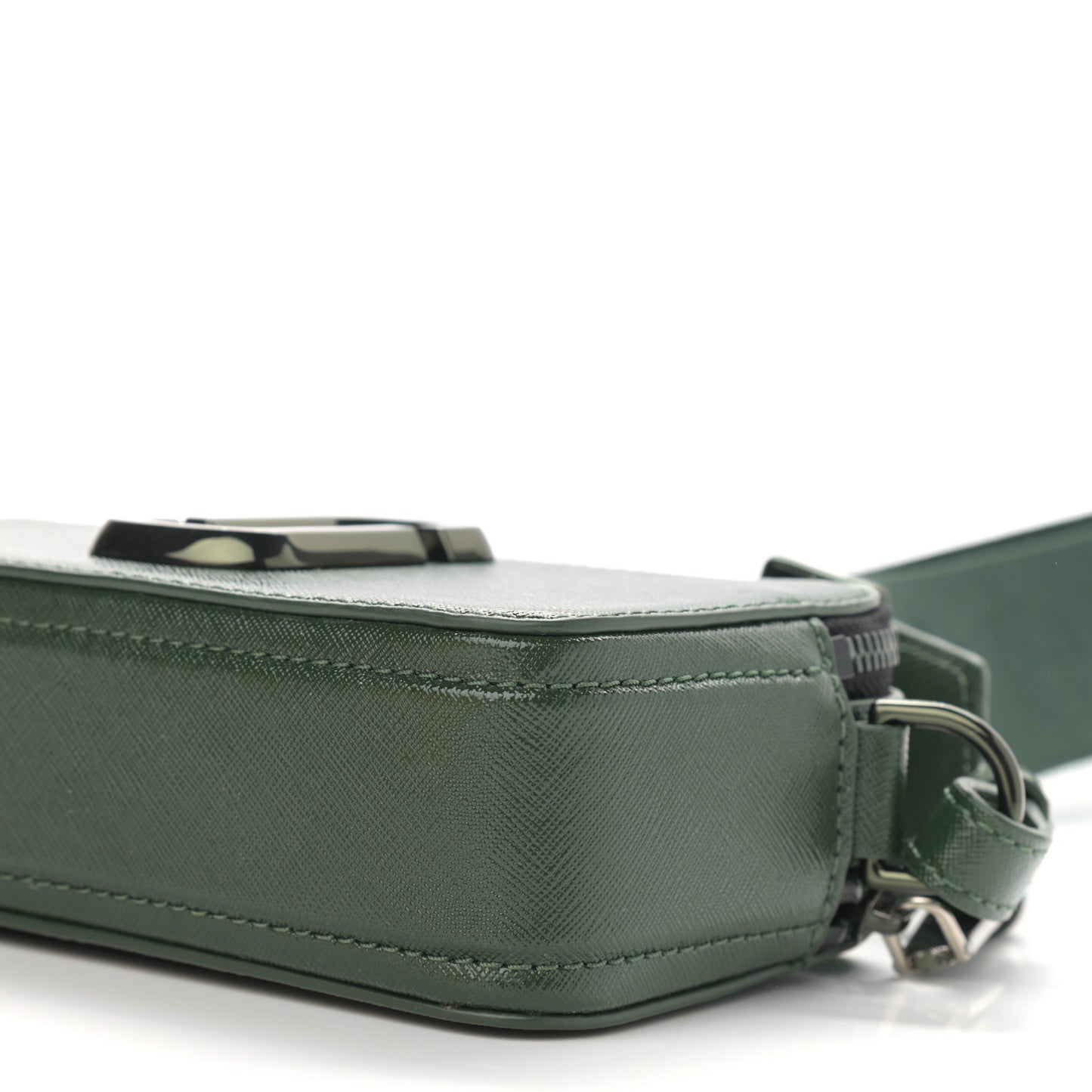 Saffiano Small Snapshot Camera Bag Olive Green
