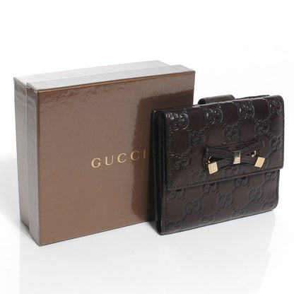Gucci Guccissima Princy French Flap Wallet Chocolate Brown 5 of 9