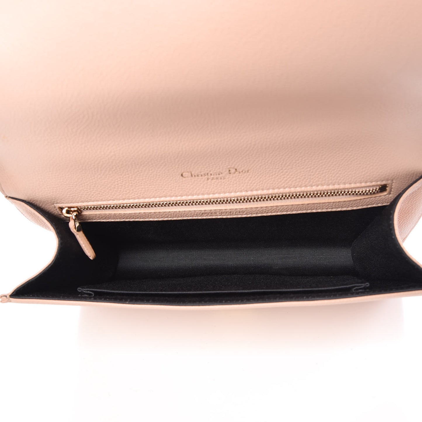 Grained Calfskin Medium Diorama Flap Bag Nude