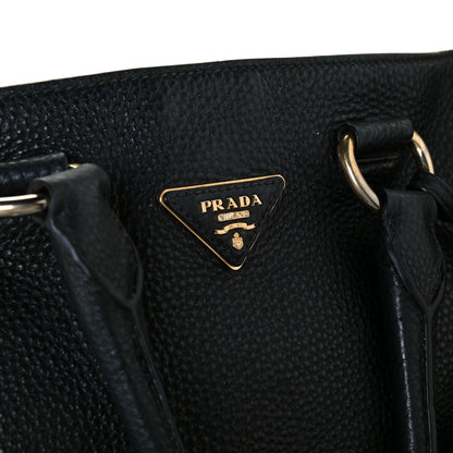 Prada Vitello Daino Tote Black 8 of 11