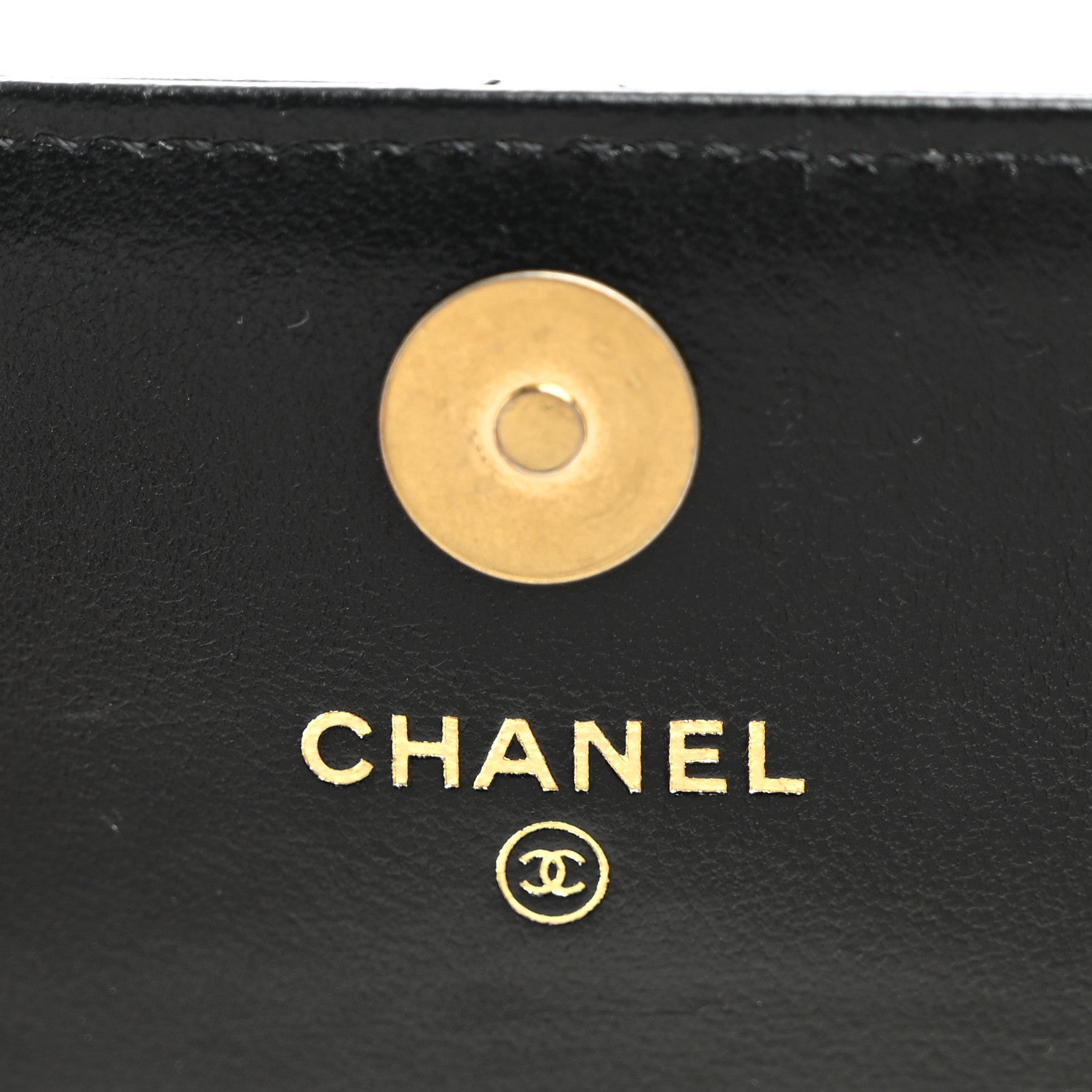 Chanel Lambskin Quilted Chanel 19 Flap Coin Purse With Chain Black 6 of 10