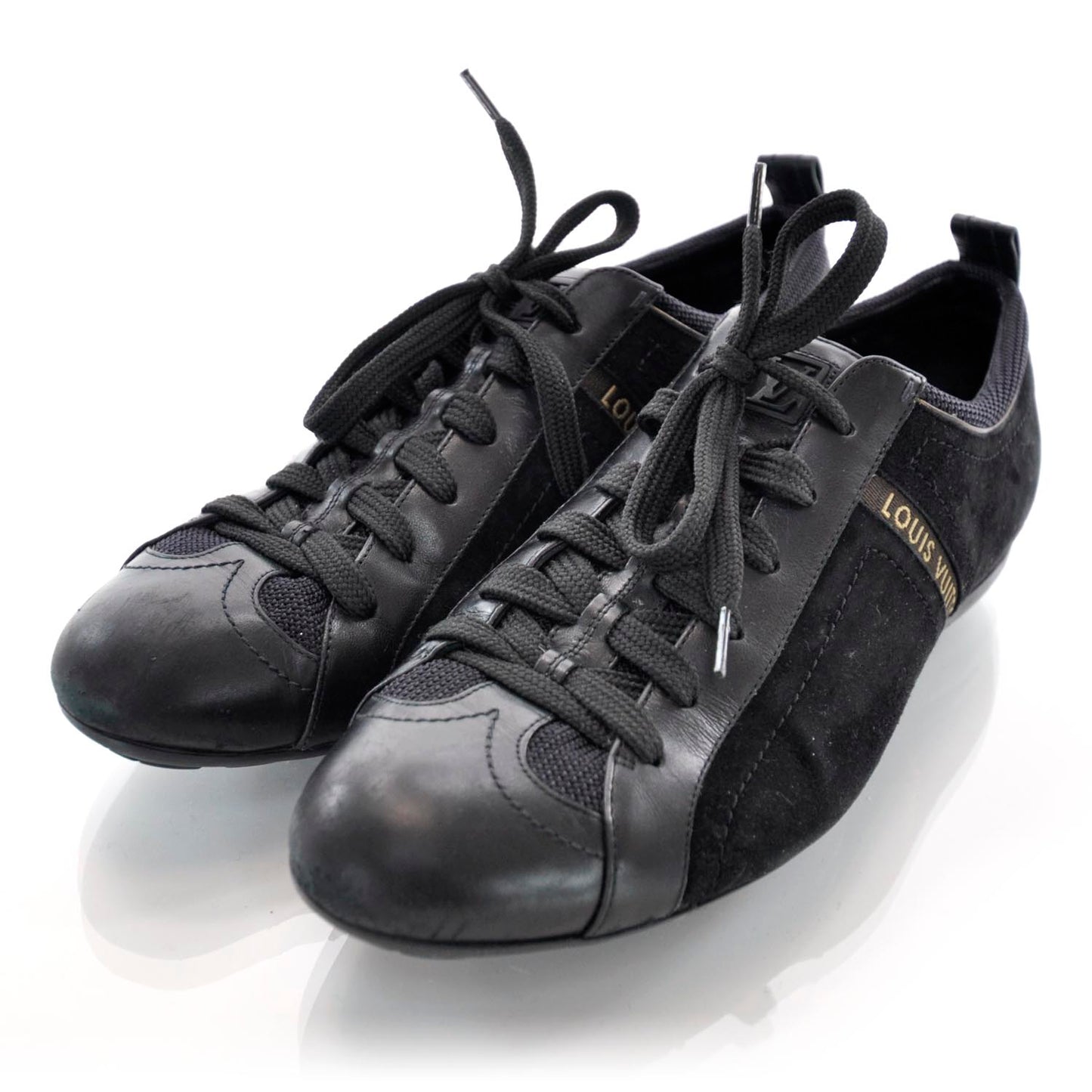 Suede Leather Sneakers 39 Black