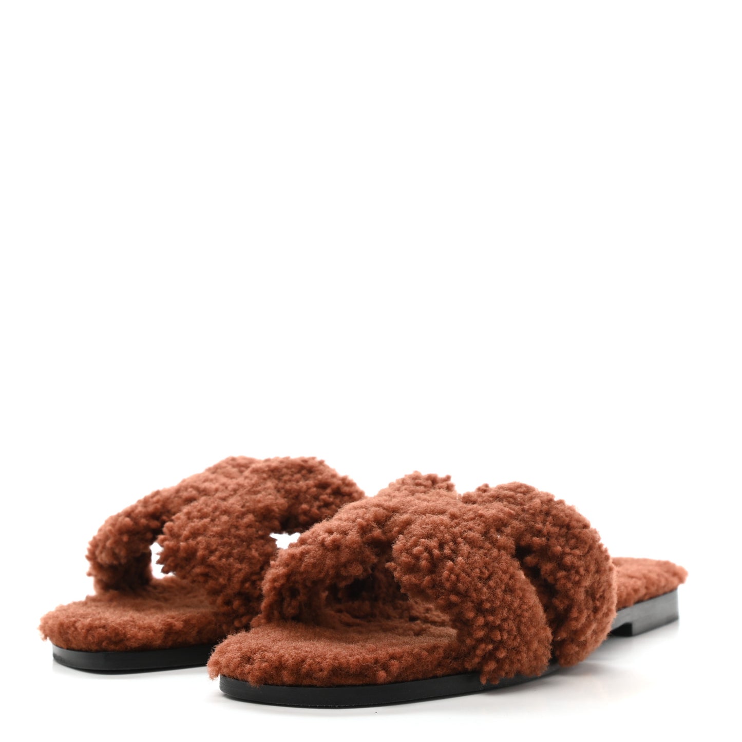 Woolskin Oran Sandals 39 Cognac