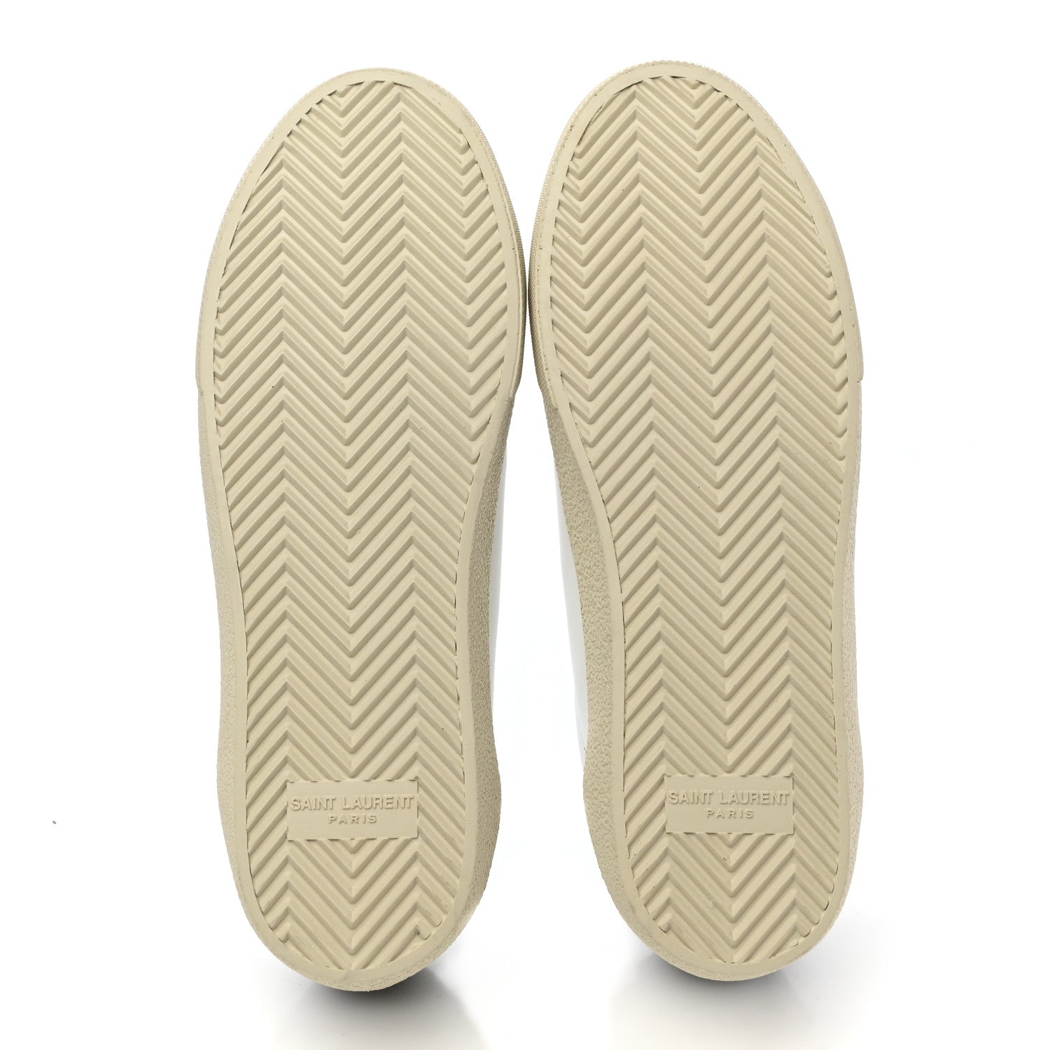 Saint Laurent Calfskin Embroidered Court Classic Sneakers 38 White Black 5 of 8