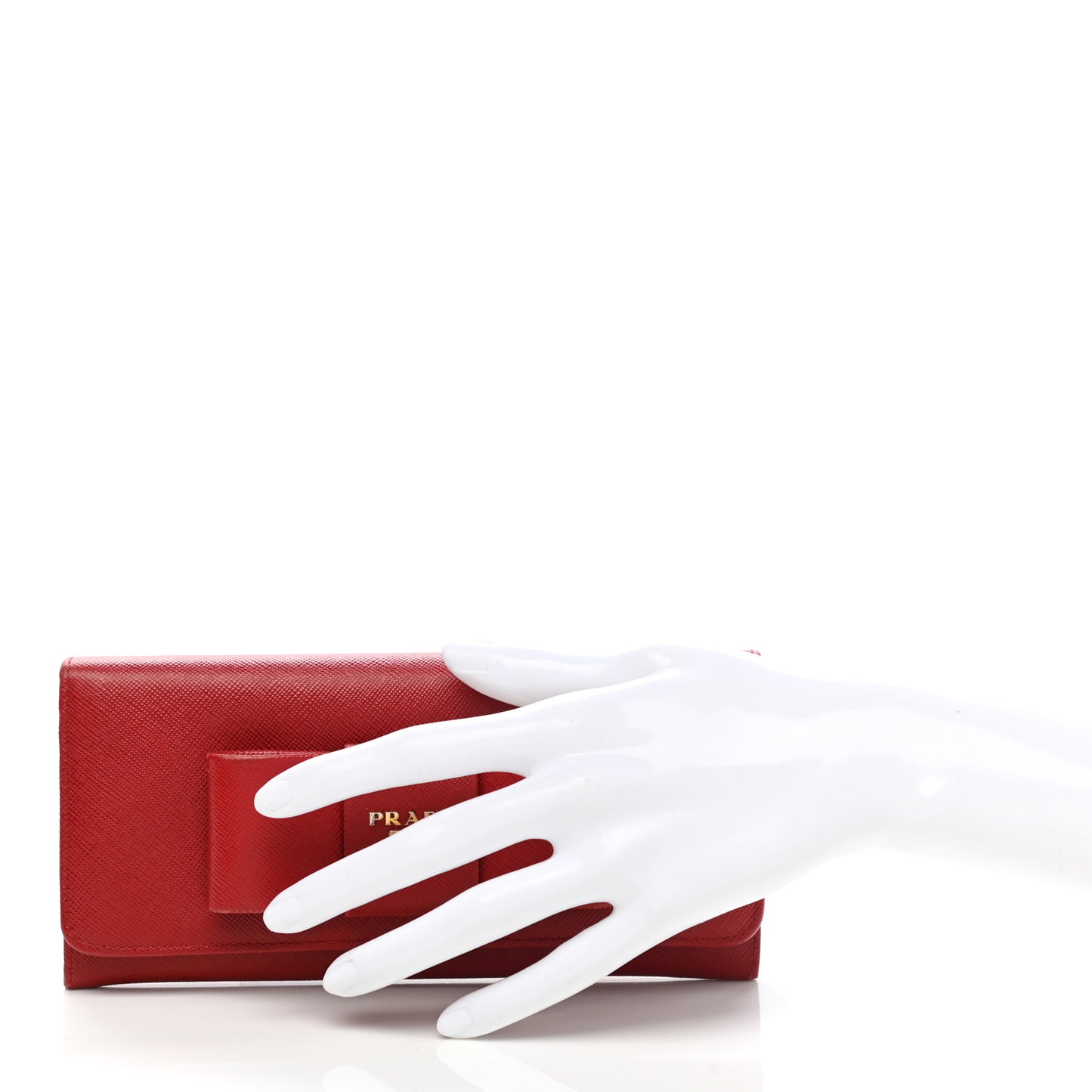 Saffiano Fiocco Bow Continental Wallet Fuoco