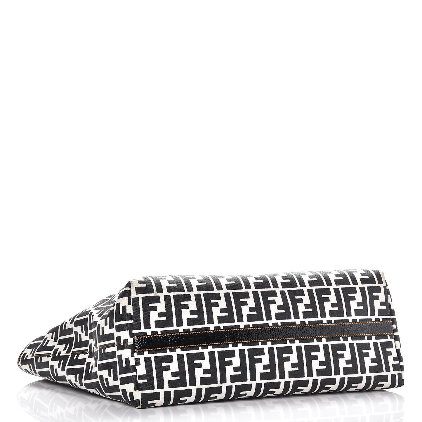 Canvas FF Large Roll Tote Black White