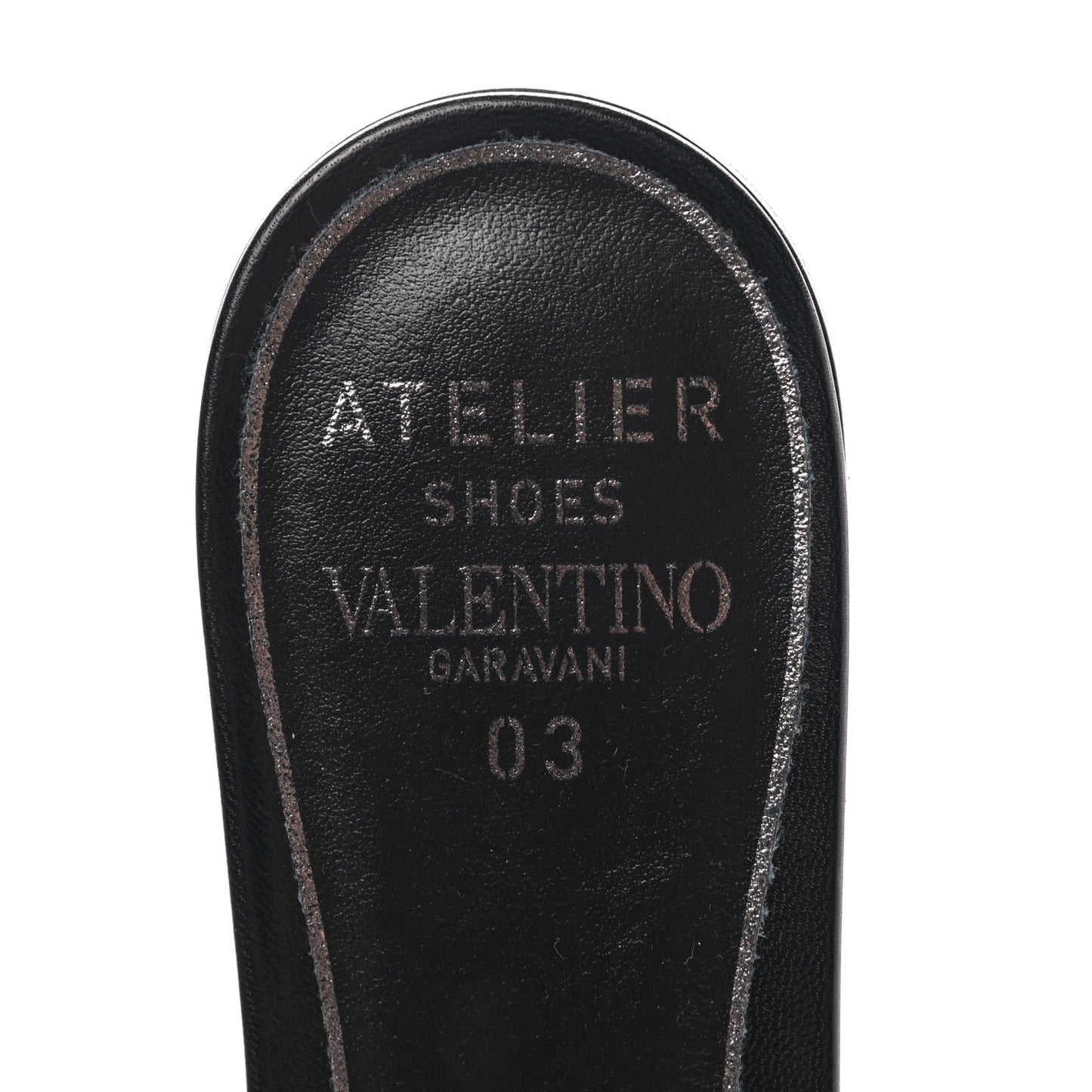 Nappa Atelier 03 Rose Edition Slide Sandals 38 Black