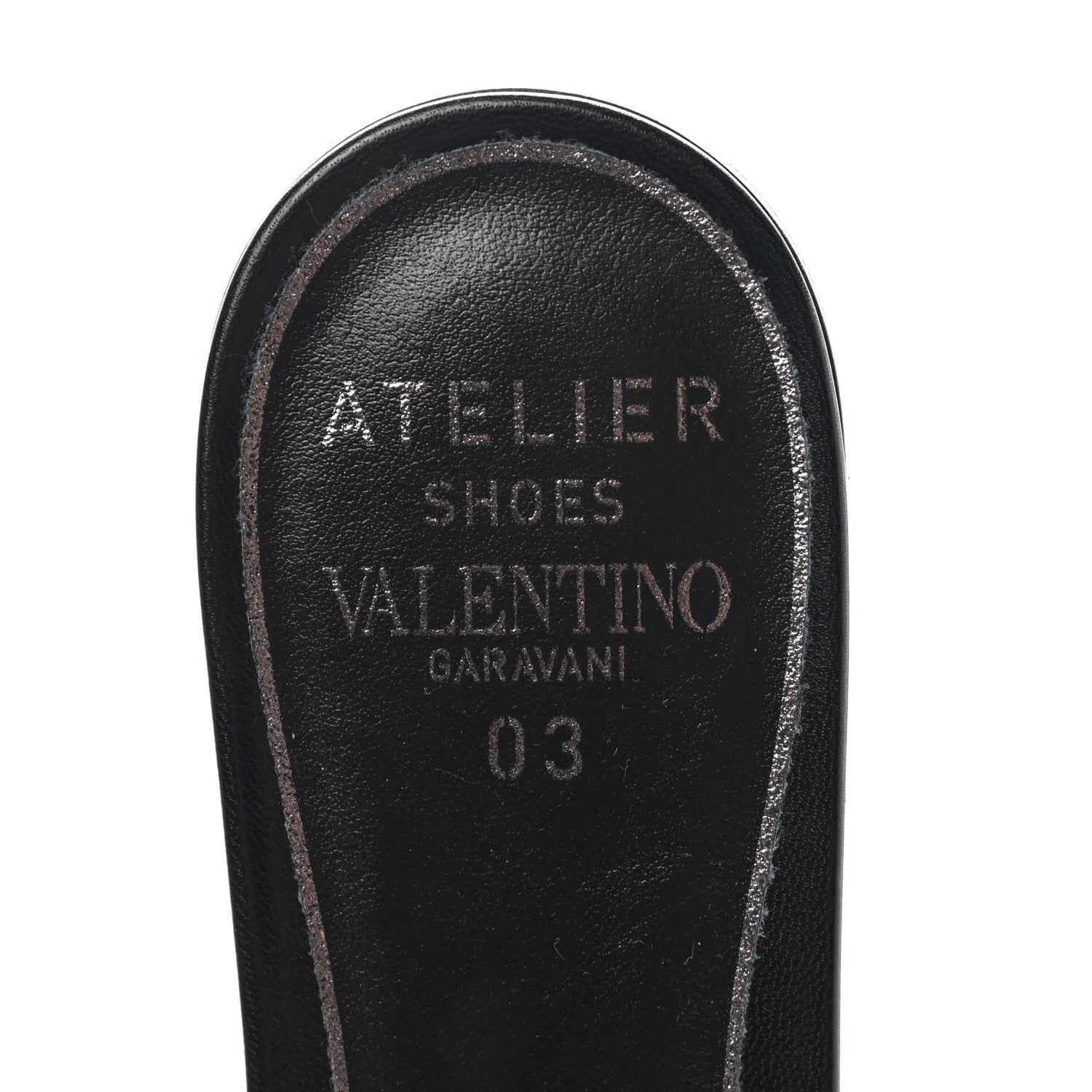 Valentino Garavani Nappa Atelier 03 Rose Edition Slide Sandals 38 Black 7 of 10