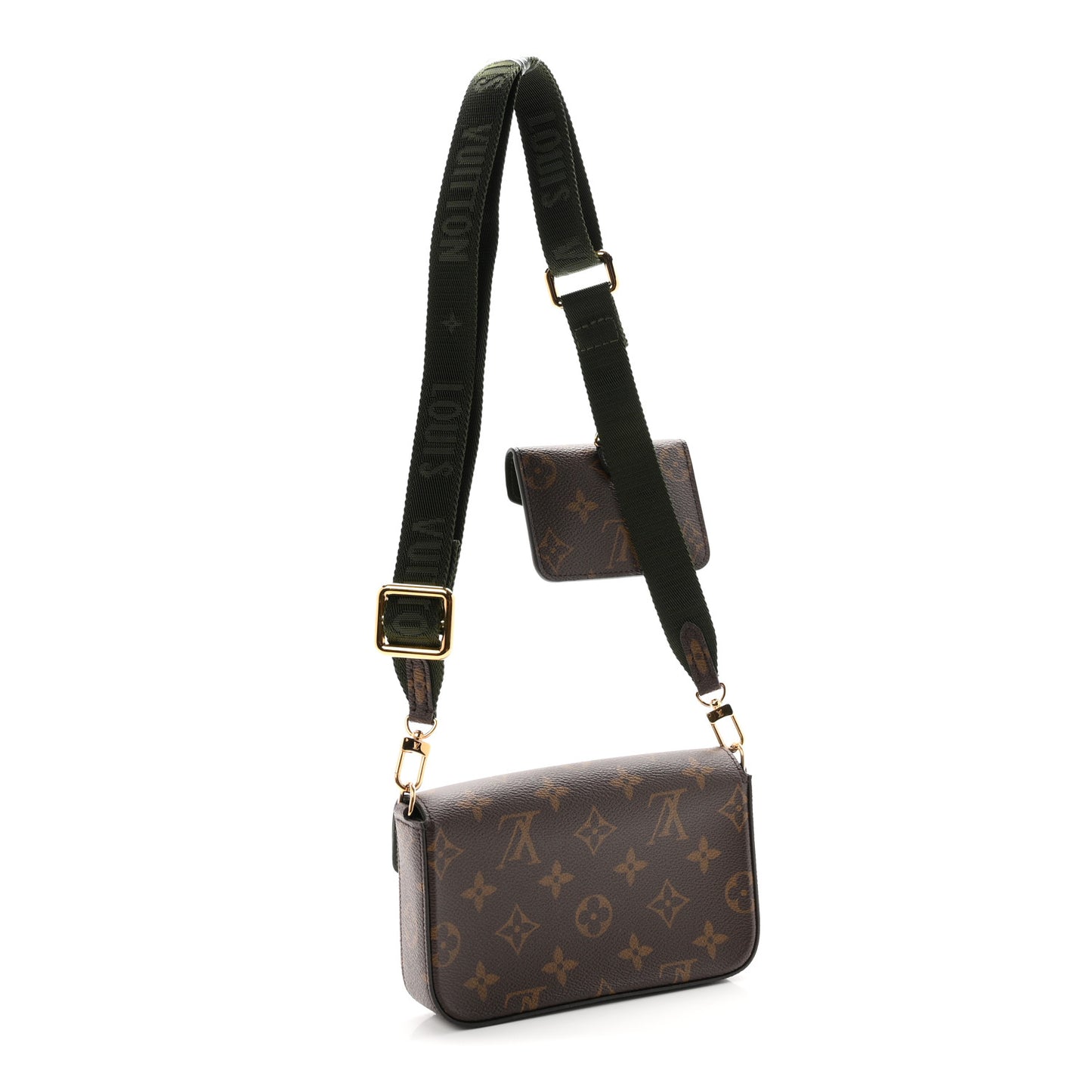 Monogram Felicie Strap & Go Kaki