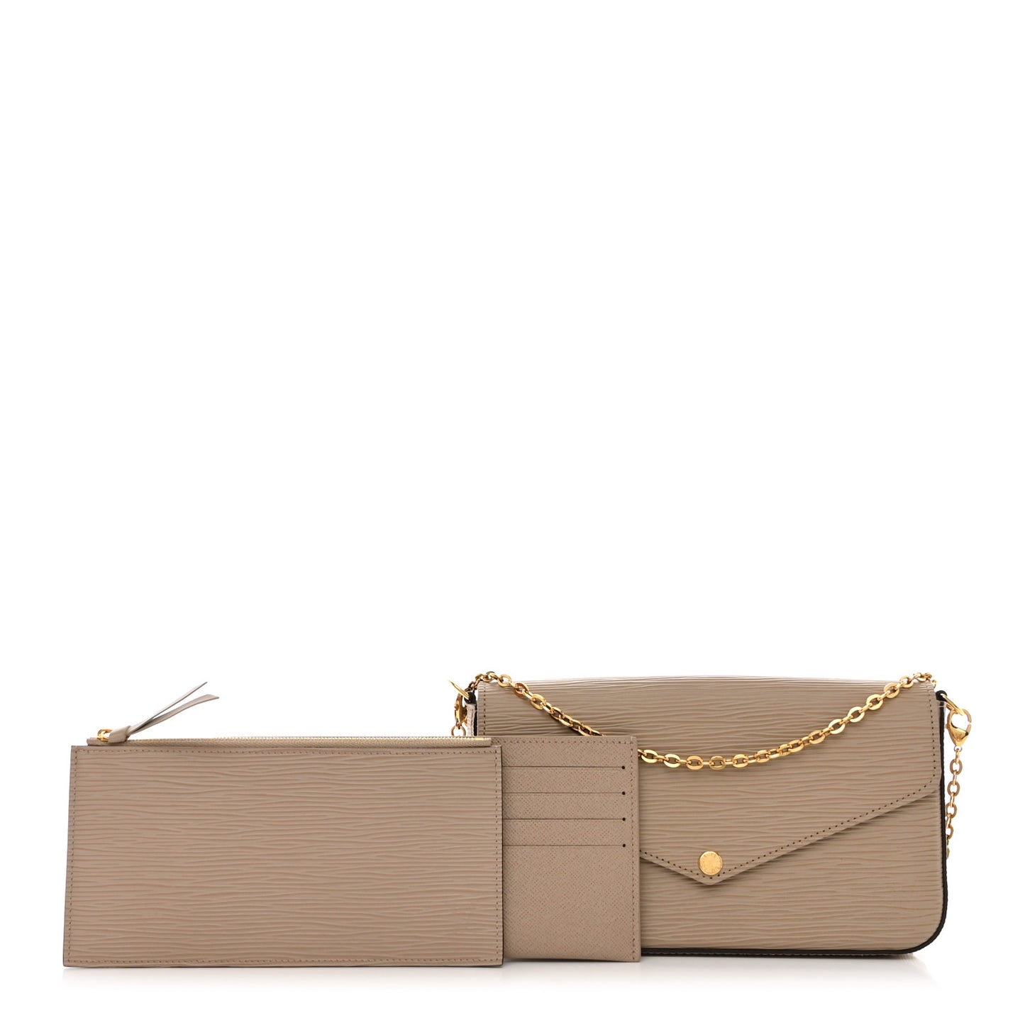 Epi Felicie Pochette Chain Wallet Galet