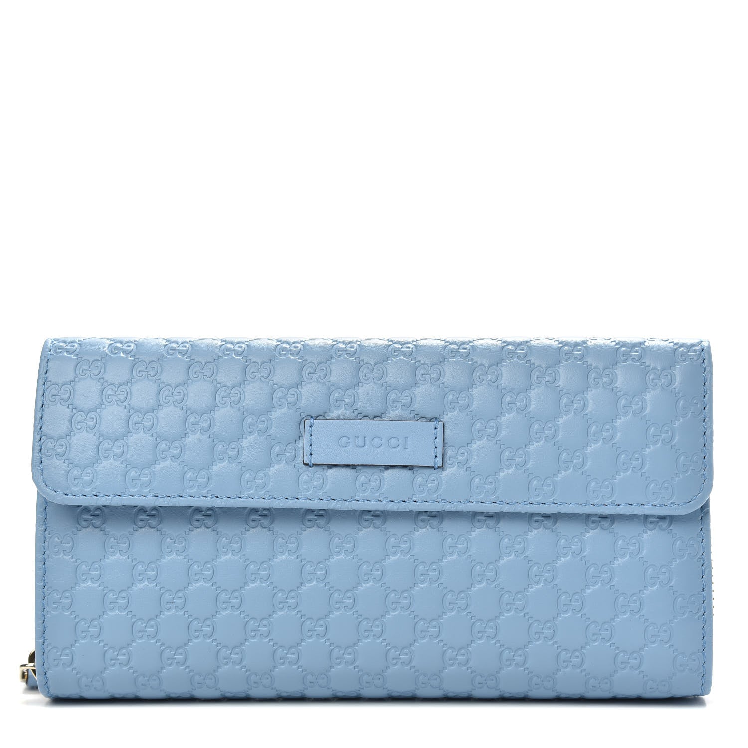 Gucci Soft Microguccissima Continental Zip Wallet Mineral Blue 1 of 12