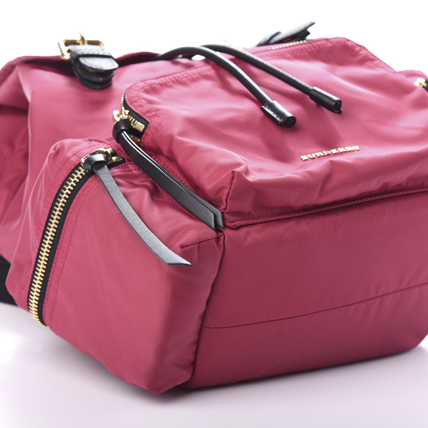 Nylon Medium Rucksack Backpack Plum Pink