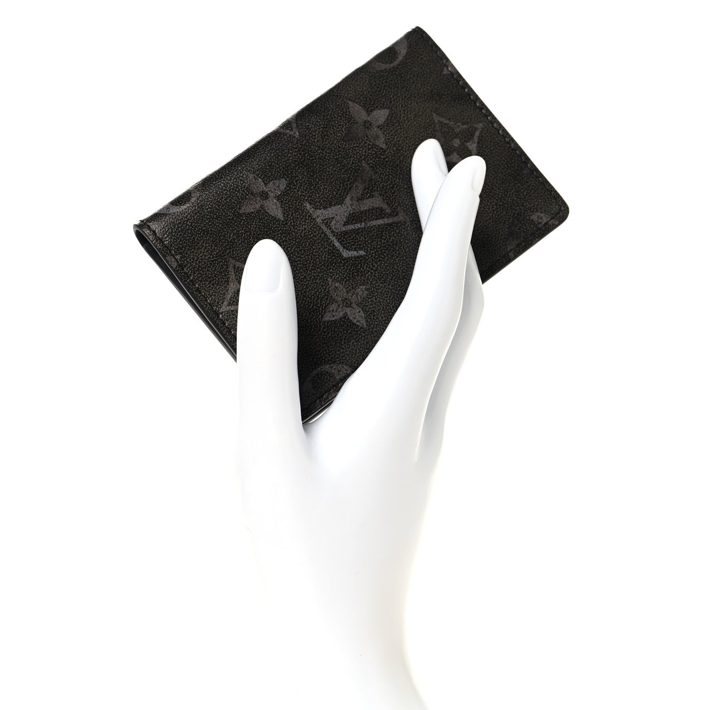 Brushed Monogram Pocket Organizer Black White