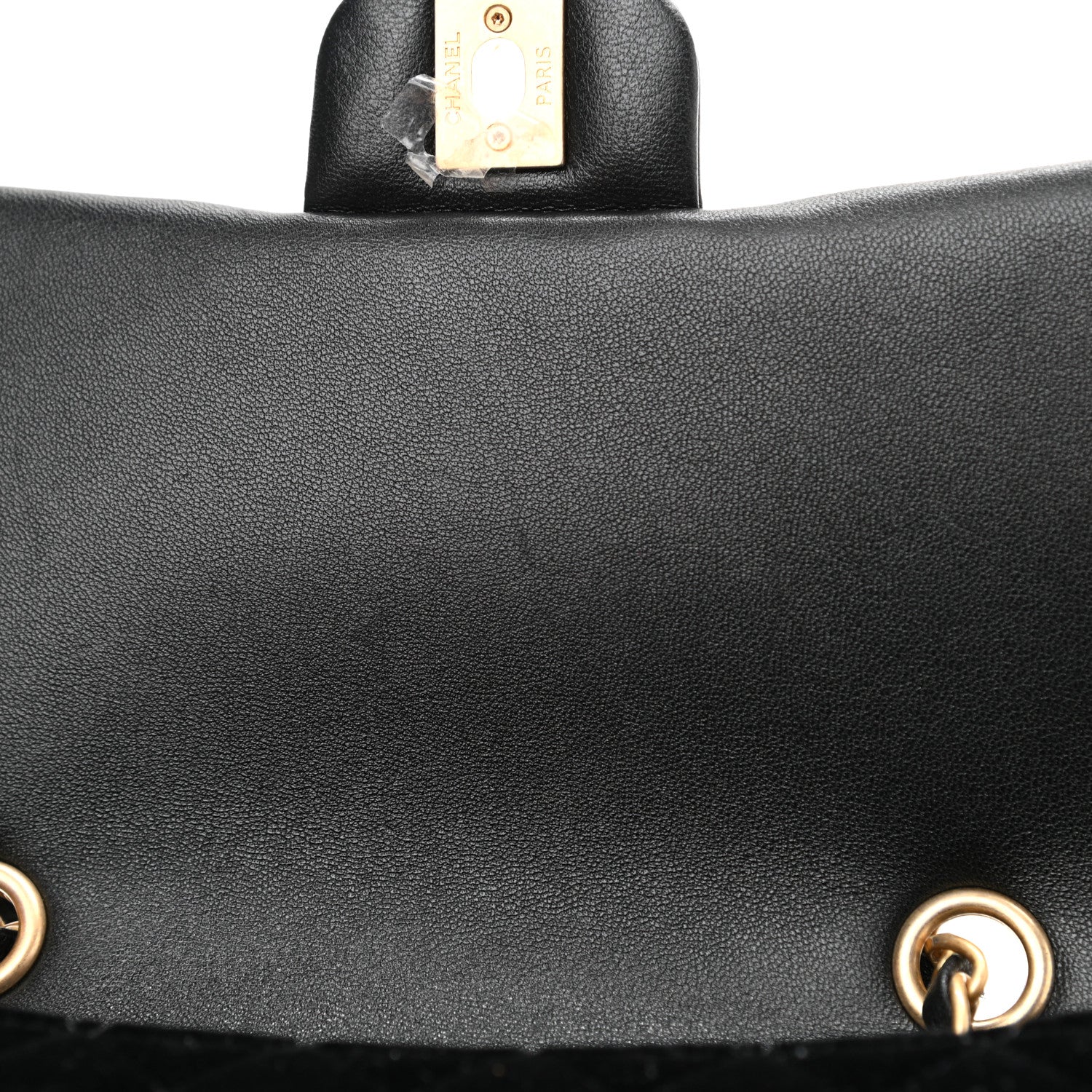 Chanel Metallic Lambskin Velvet Quilted Medium Flap Black 10 of 11