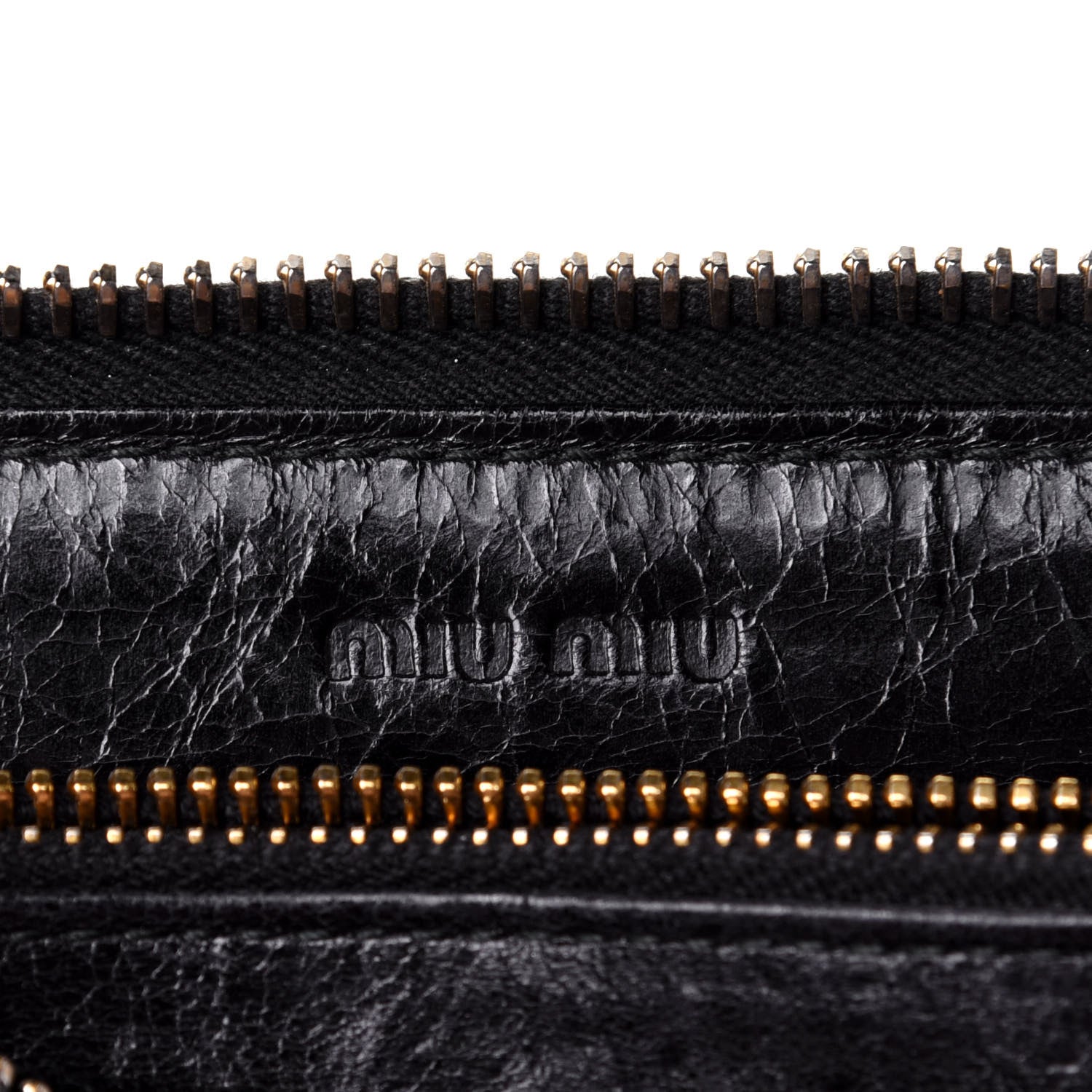 Miu Miu Nappa Matelasse Lux Zip Around Wallet Black 6 of 8
