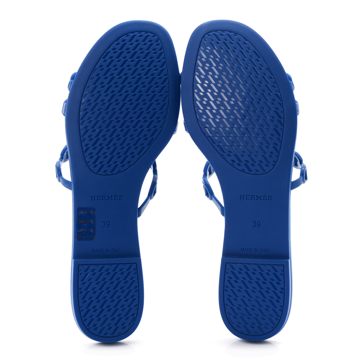 Hermes Rubber Chaine d'Ancre Rivage Sandals 39 Bleu Smalt 6 of 10