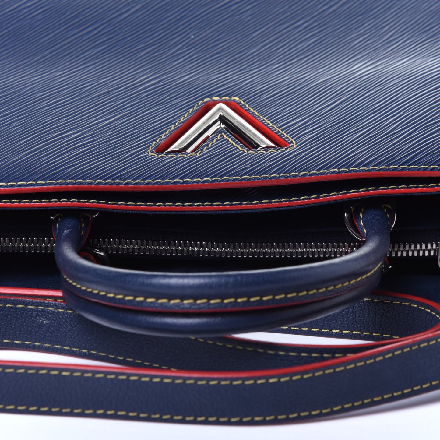 Epi Twist Tote Indigo Coquelicot