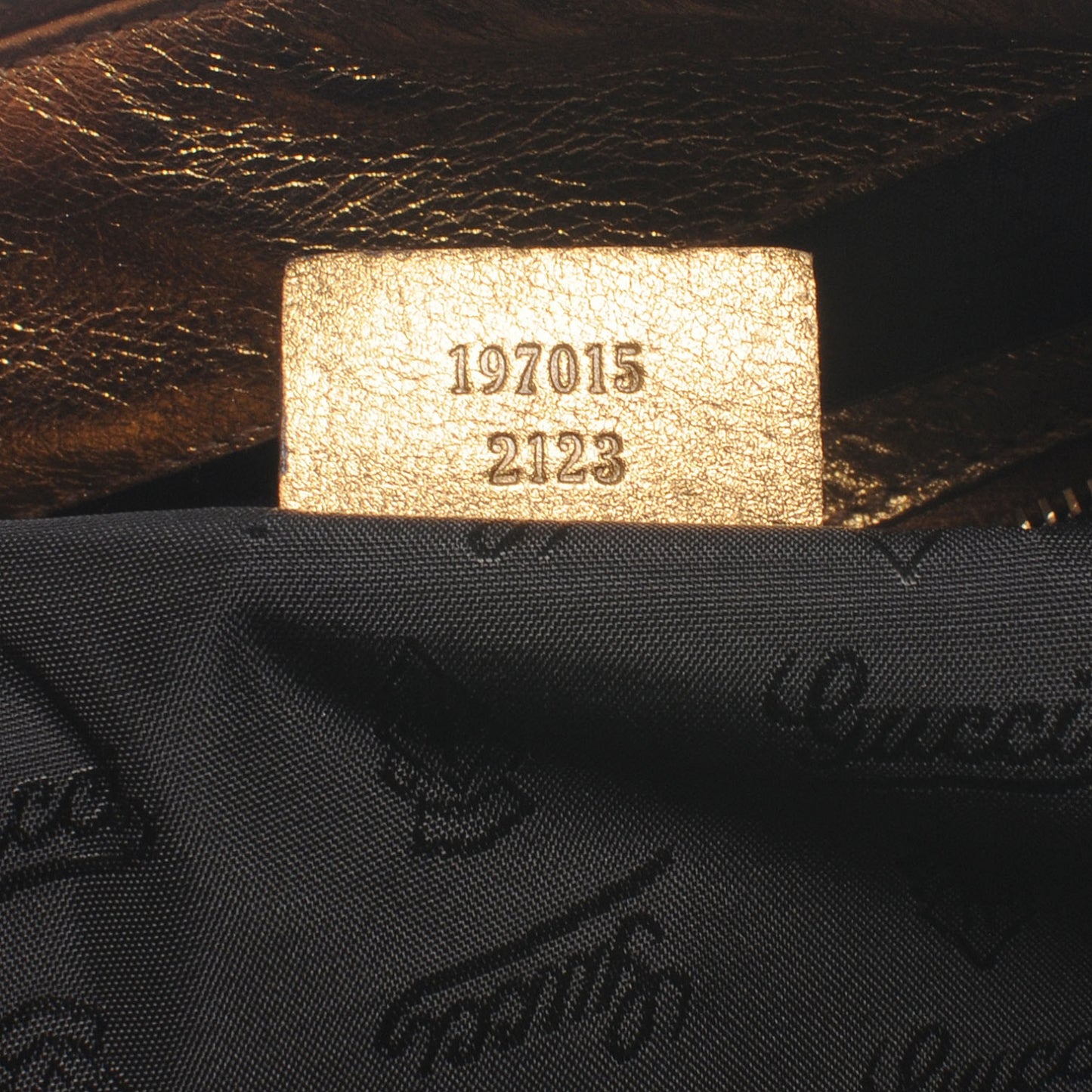 Patent Hysteria Large Clutch Metallic Gold