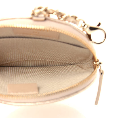 Chanel Metallic Lambskin Quilted Round Clip On Coin Purse Gold 5 of 8