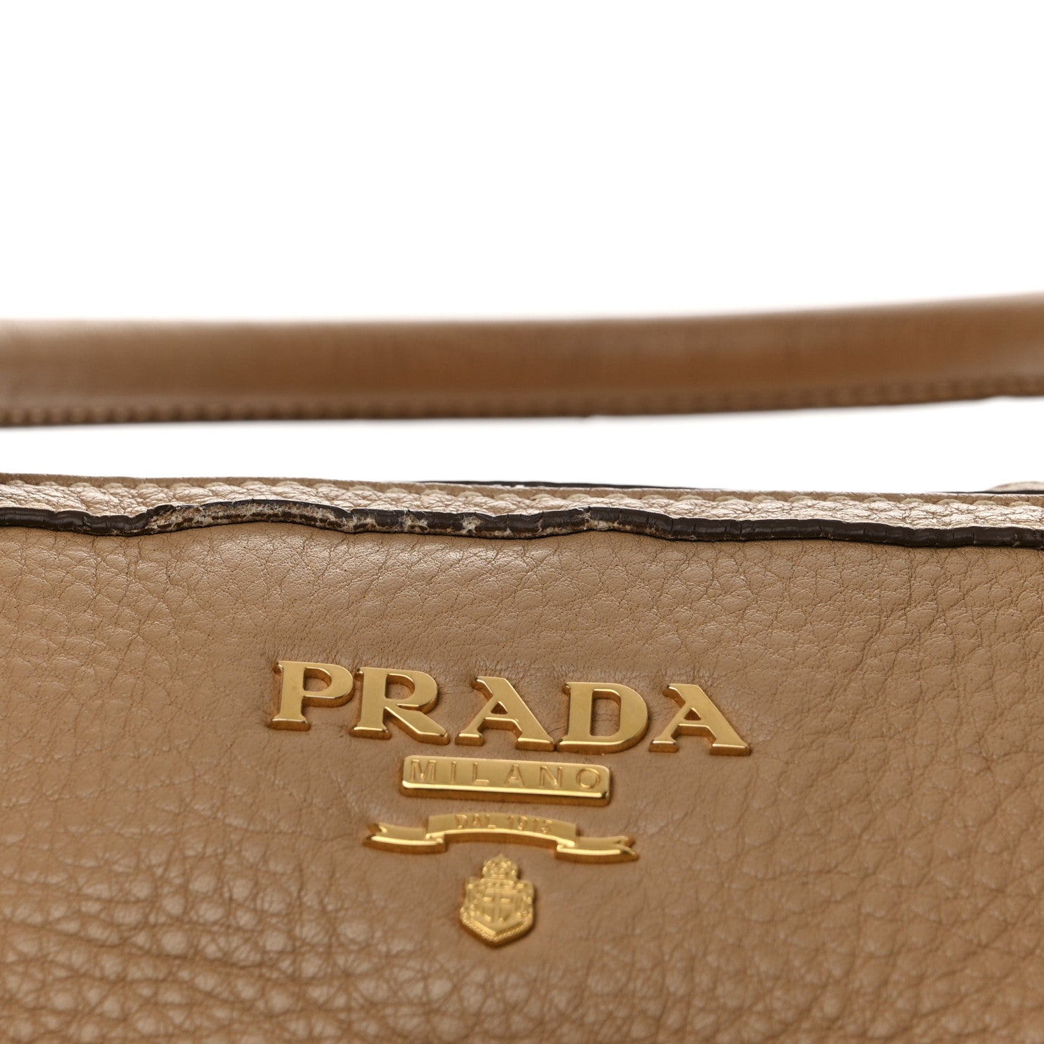 Prada Vitello Daino Shopping Satchel Caramel 13 of 20