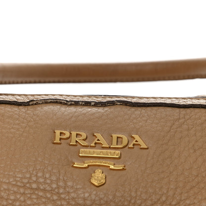 Prada Vitello Daino Shopping Satchel Caramel 13 of 20