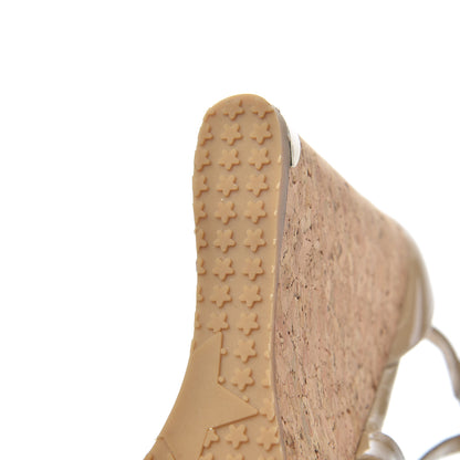 Jimmy Choo Patent Cork Portia 120 Wedge Sandals 38 Nude 13 of 23