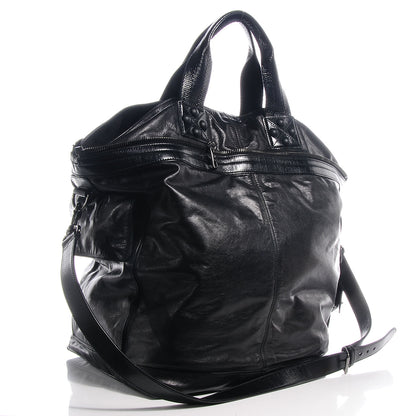 Gucci Mens Leather Large Crest Trademark Tote Black 3 of 9