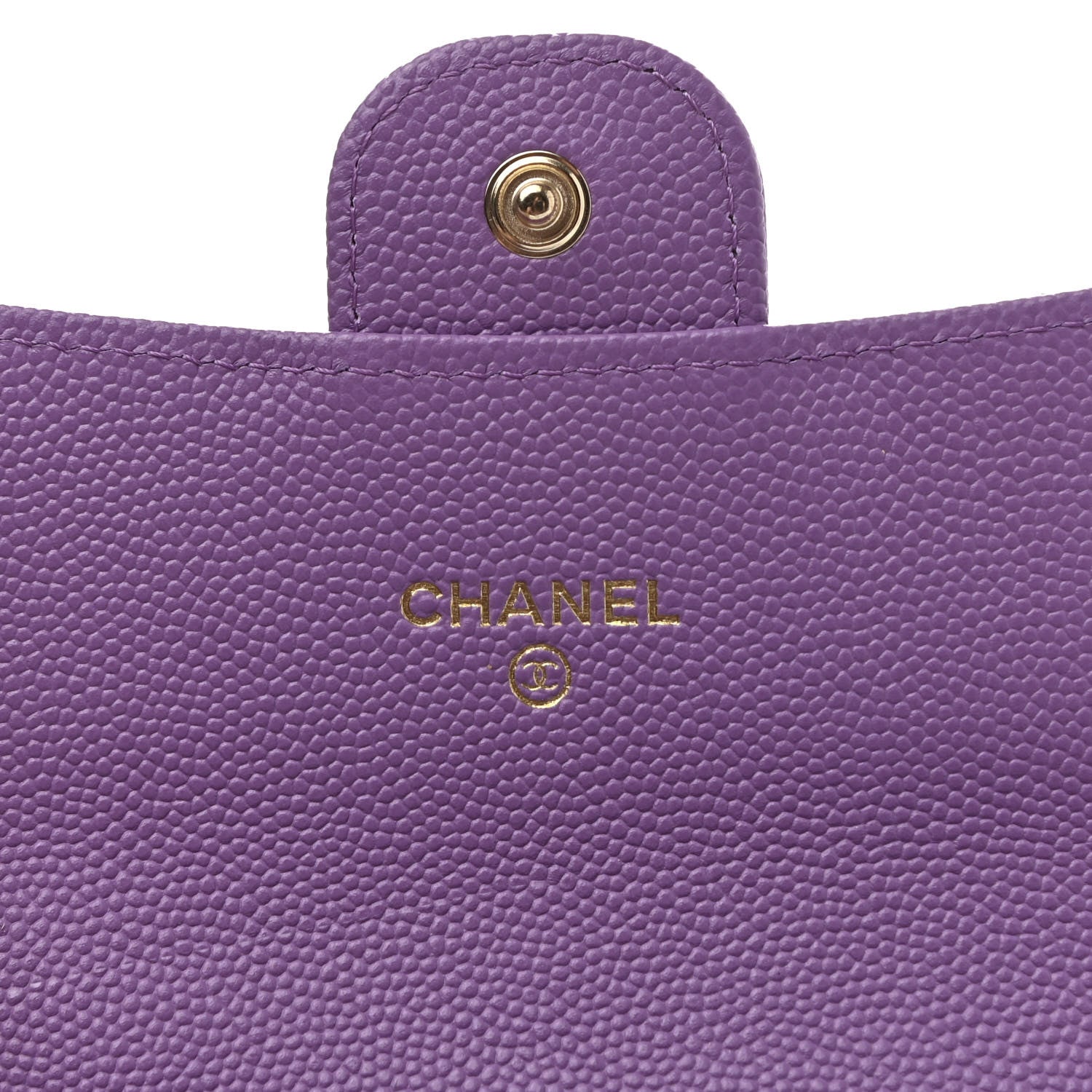 Chanel Caviar Quilted Medium Gusset Flap Wallet Purple 6 of 9