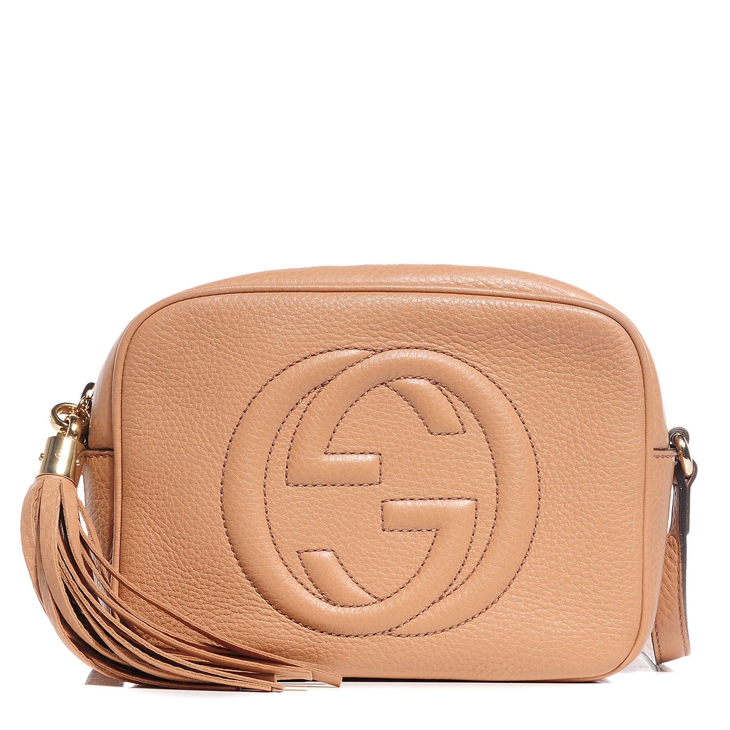 Gucci Pebbled Calfskin Small Soho Disco Bag Rose Beige 1 of 7